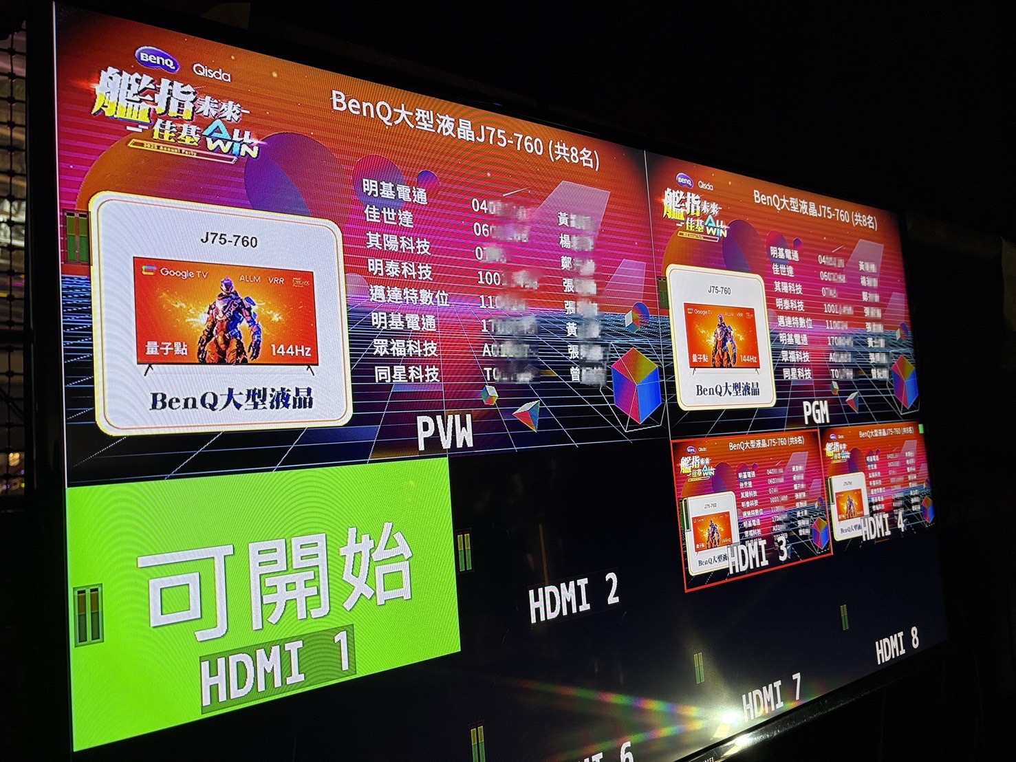 2025明基佳世達集團旺年會6800人尾牙客製化抽獎 / 客製抽獎畫面